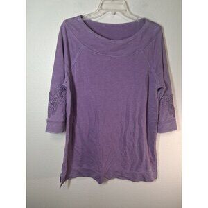 Zenergy by Chico's Blouse Casual Granny Y2K Purple Size Large (2)